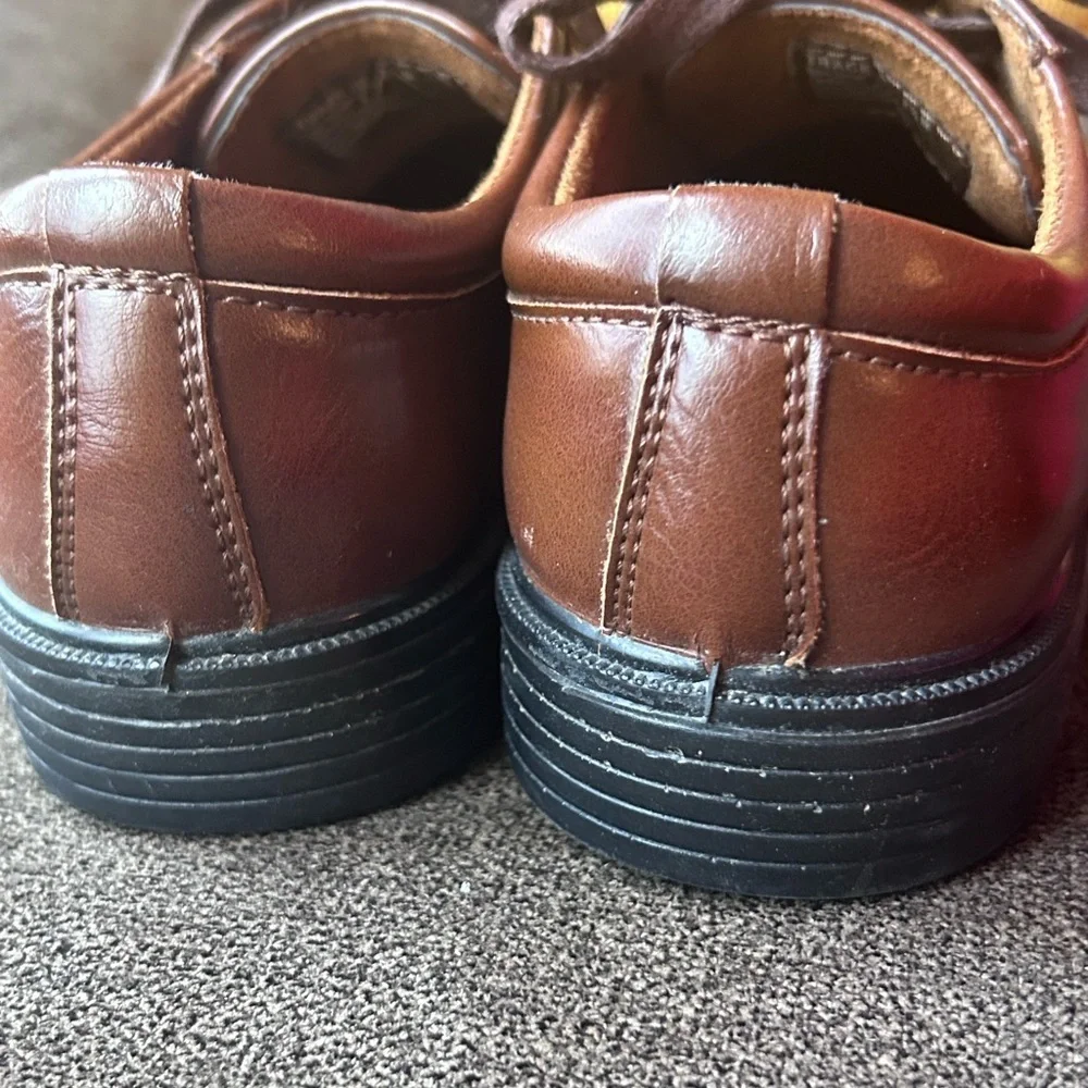 Deer stags brown boy dressing shoes